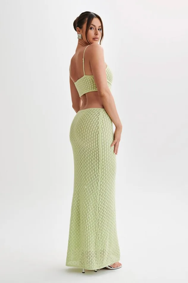 Women Meshki Dresses Nerida Knit Cut Out Maxi Dress 8211 Seafoam Green