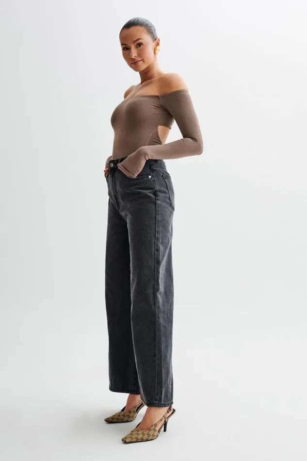 Women Meshki Dresses Peta Off Shoulder Modal Long Sleeve Bodysuit 8211 Coco