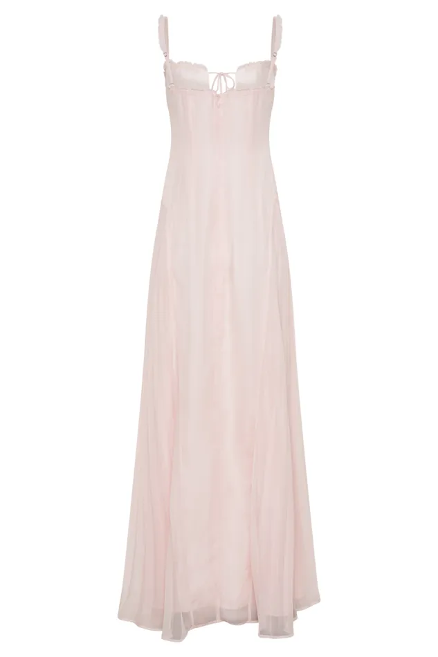 Women Meshki Dresses Saira Chiffon Maxi Dress 8211 Powder Pink
