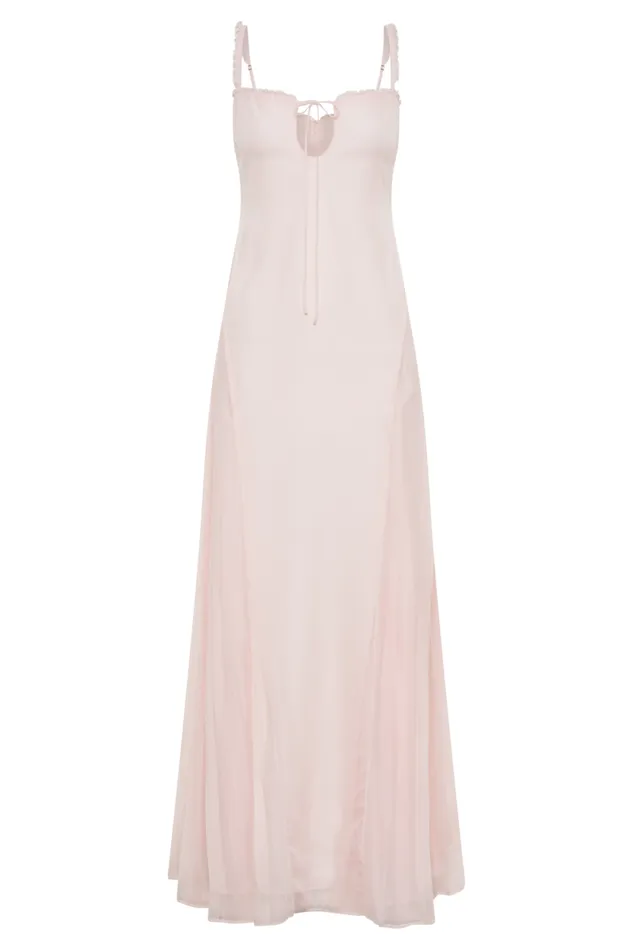 Women Meshki Dresses Saira Chiffon Maxi Dress 8211 Powder Pink