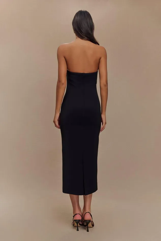 Women Meshki Dresses Sussan Strapless Midi Dress 8211 Black