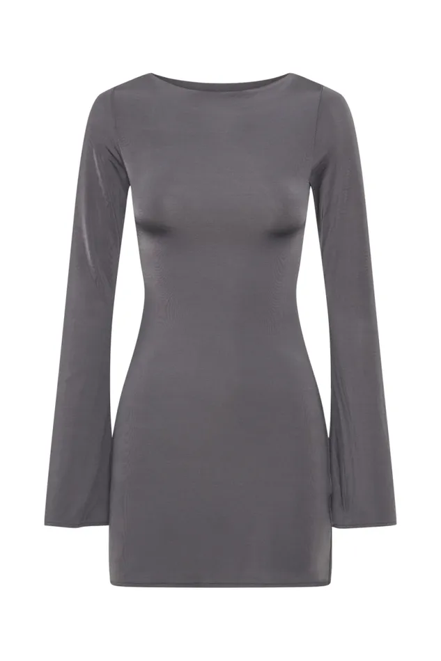 Women Meshki Dresses Tarna Slinky ALine Mini Dress 8211 Charcoal