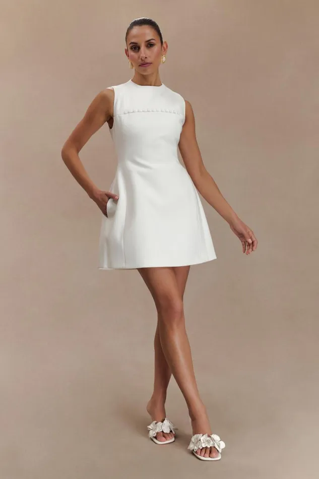 Women Meshki Dresses Winona Suiting Mini Dress With Cut Out 8211 White