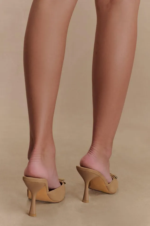 Women Meshki Jewellery Joanne Suede Lace Up Heels 8211 Camel