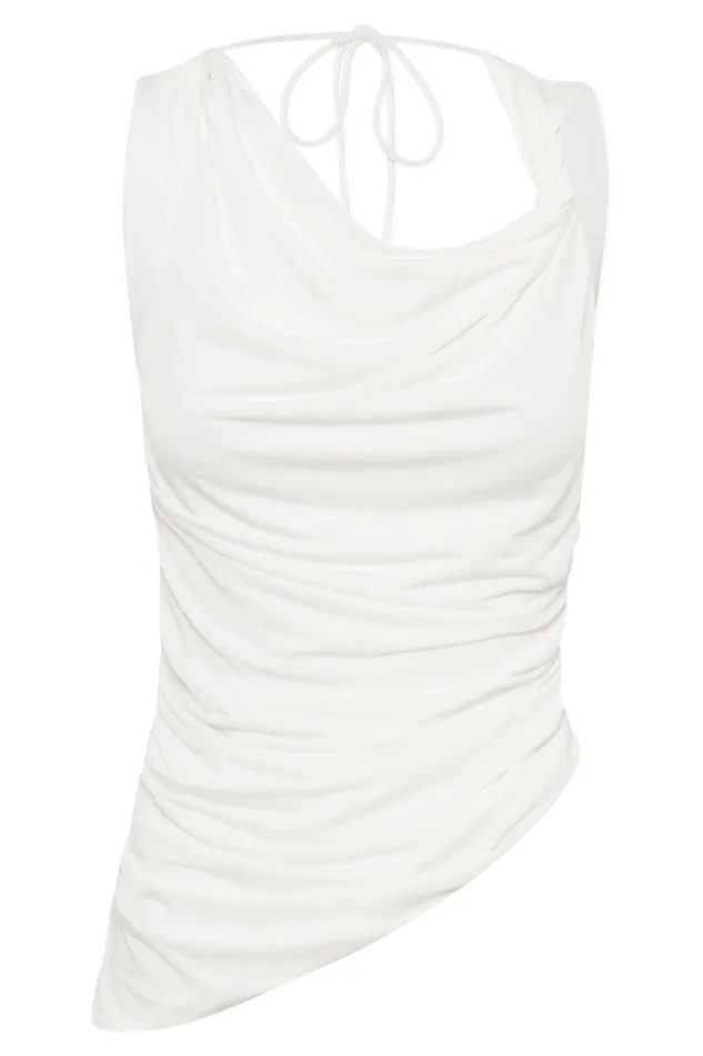 Women Meshki Tops Prianyka Slinky Sleeveless Top 8211 White