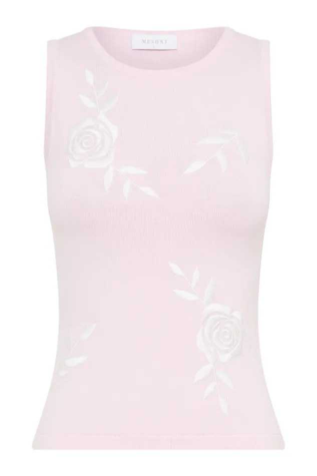 Women Meshki Tops Tallulah Rose Knit Top 8211 Fairy Floss Pink