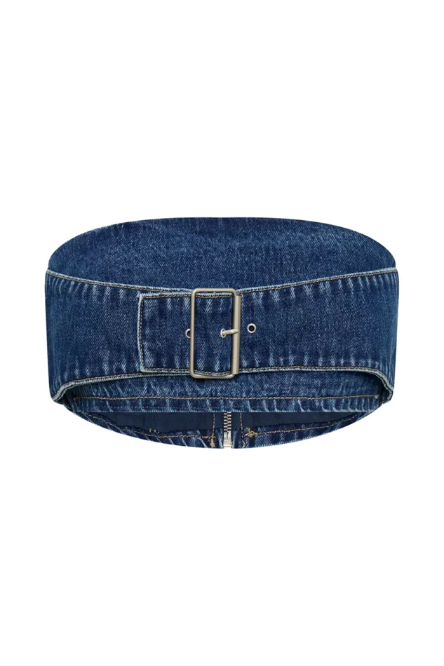 Women Meshki Two Piece Sets Rowena Denim Buckle Bandeau 8211 Dark Blue