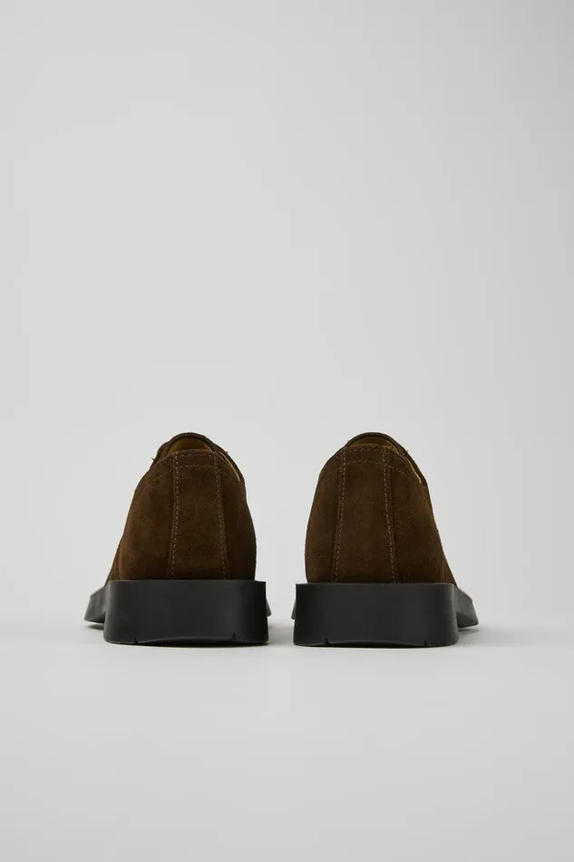 Women MIL 1978 Brown Nubuck Shoes Camper Flat Shoes Women MIL 1978 Brown Nubuck Shoes Camper Flat Shoes