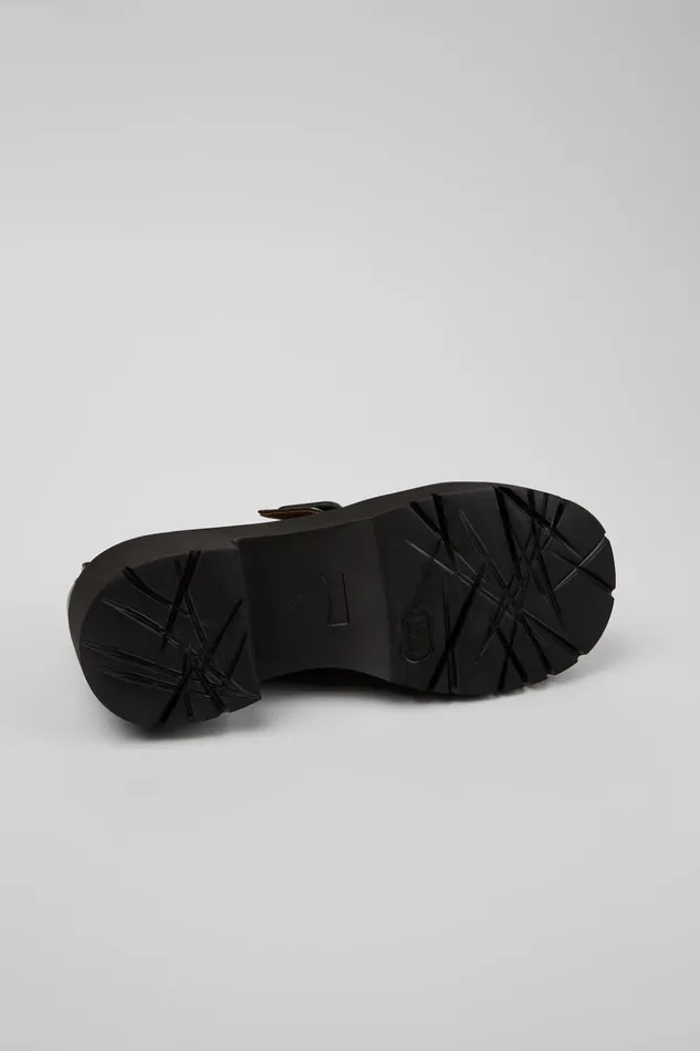 Women Milah Black Leather Shoe Camper Ballerinas Women Milah Black Leather Shoe Camper Ballerinas