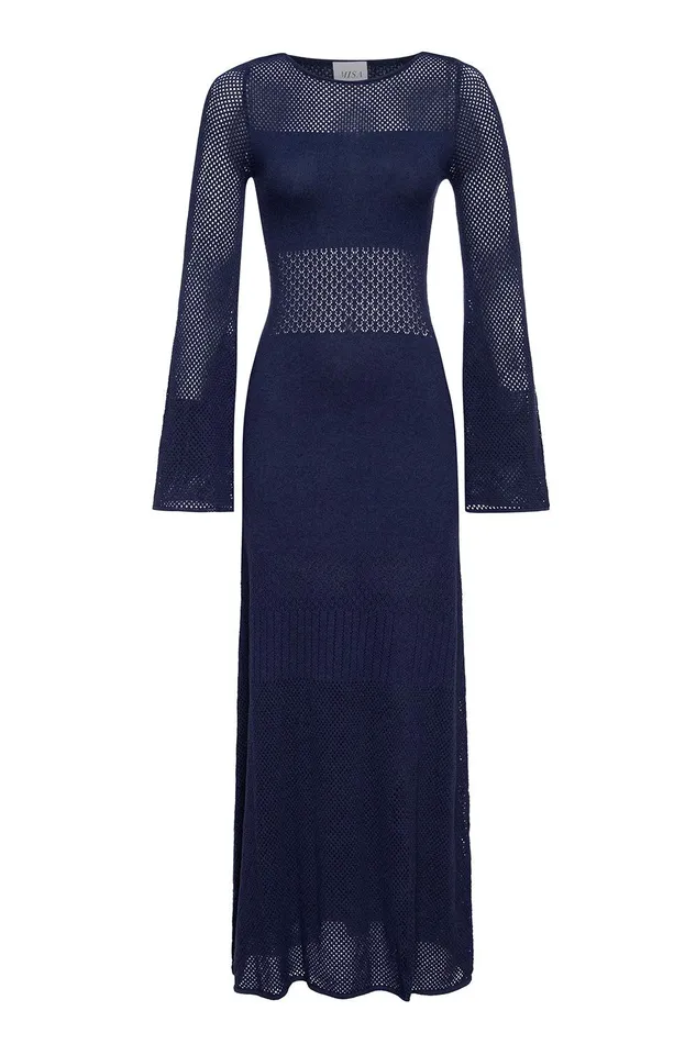 Women MISA Los Angeles Dresses IRENE DRESS Midnight Blue