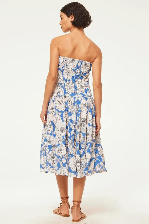Women MISA Los Angeles Dresses LOLA CONVERTIBLE Gardenia Crinkle