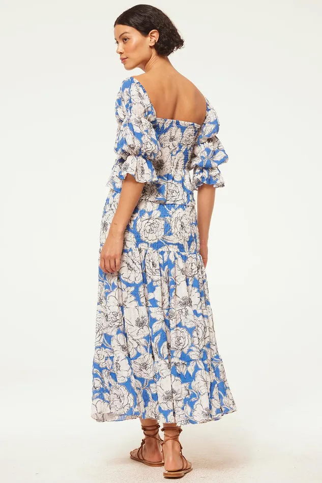 Women MISA Los Angeles Dresses LOLA CONVERTIBLE Gardenia Crinkle