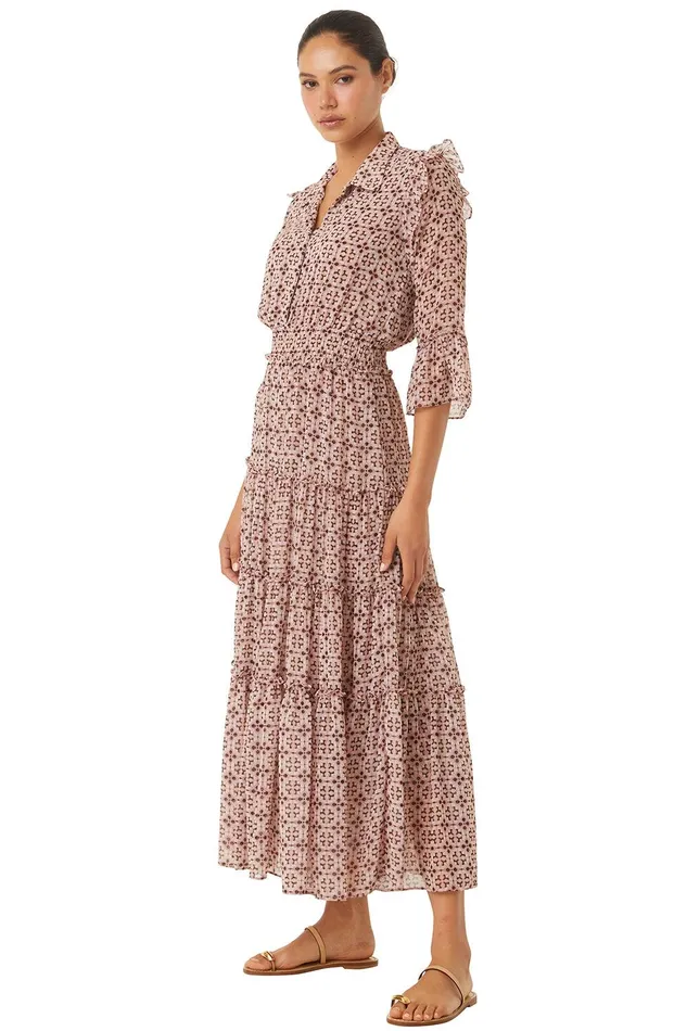 Women MISA Los Angeles Dresses PAMELINA DRESS Warm Winter Tile