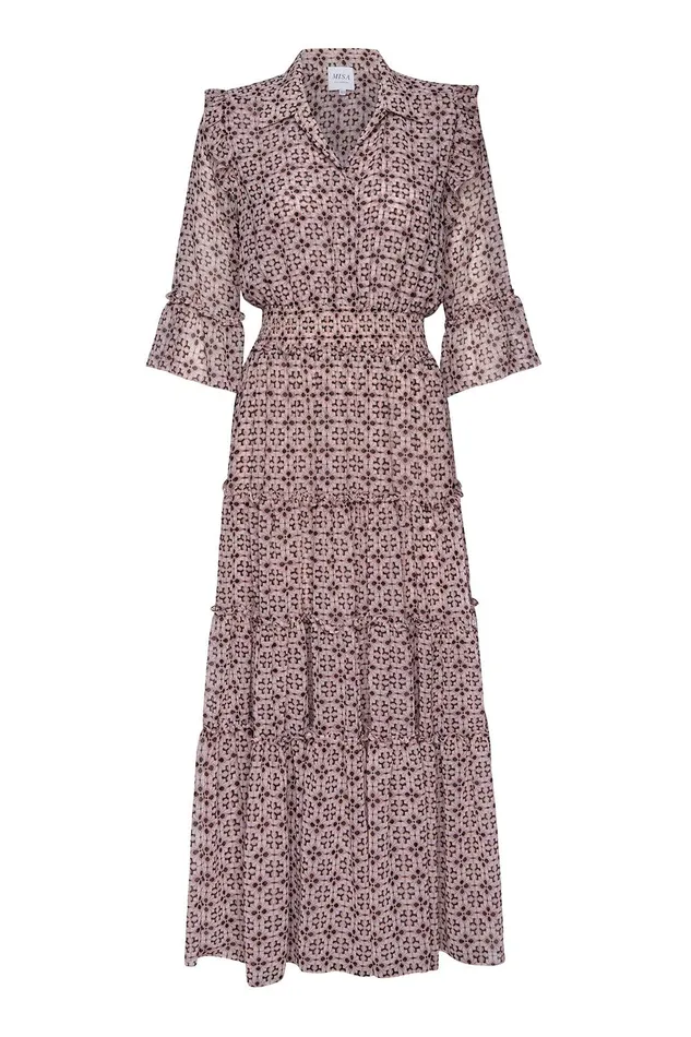 Women MISA Los Angeles Dresses PAMELINA DRESS Warm Winter Tile