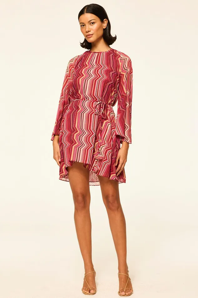 Women MISA Los Angeles Dresses PETRA DRESS La Banda Crimson