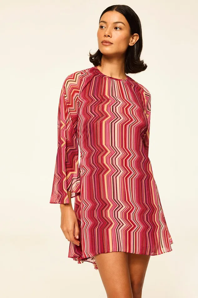 Women MISA Los Angeles Dresses PETRA DRESS La Banda Crimson