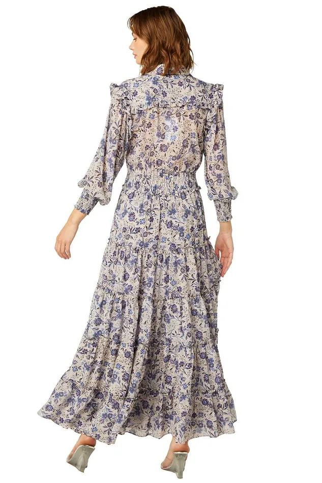Women MISA Los Angeles Exclusives AYDENIZ DRESS Cerulean Floral