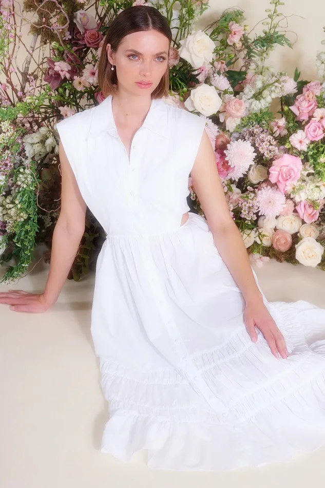 Women MISA Los Angeles Exclusives NICOLE DRESS White