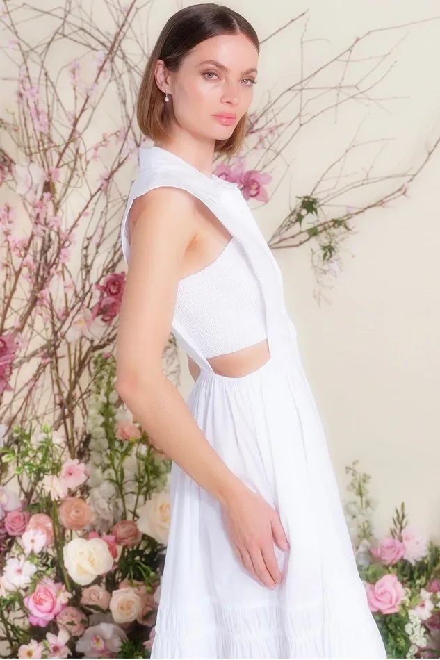 Women MISA Los Angeles Exclusives NICOLE DRESS White