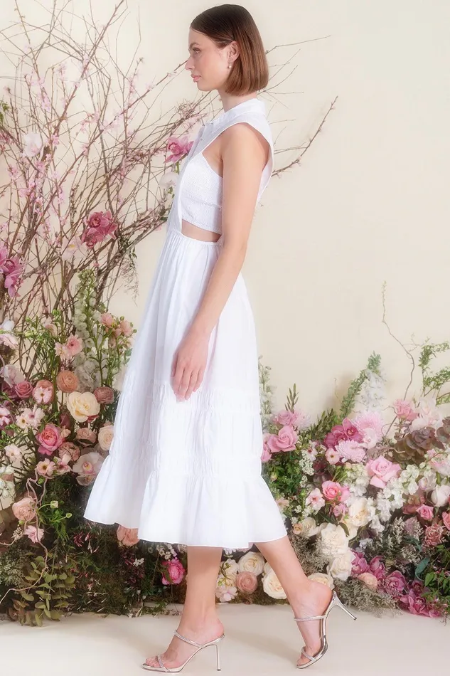 Women MISA Los Angeles Exclusives NICOLE DRESS White