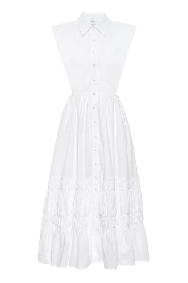 Women MISA Los Angeles Exclusives NICOLE DRESS White
