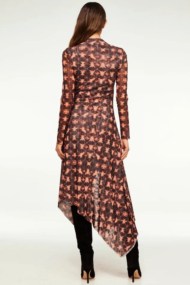 Women MISA Los Angeles Jersey and Mesh MARINA DRESS Angel Glow