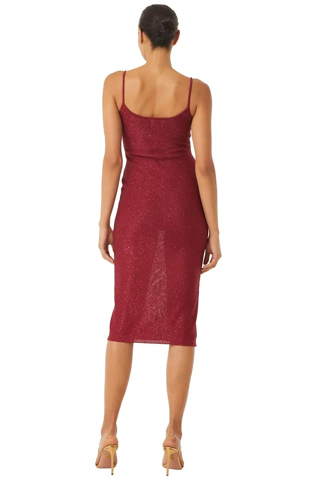 Women MISA Los Angeles Knits LISETTE DRESS Lipstick Red