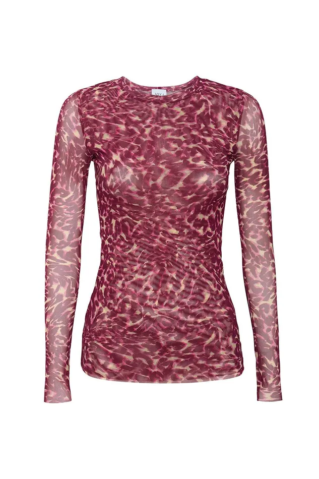 Women MISA Los Angeles Matching Sets LULA TOP Fauna Abstract Mesh