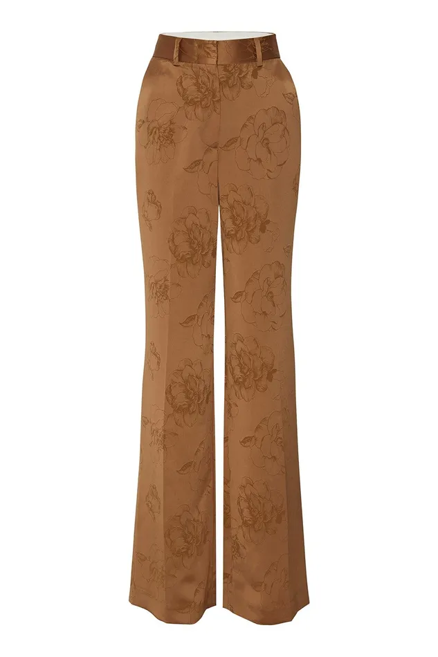 Women MISA Los Angeles Pants REMI PANT Straw Jacquard