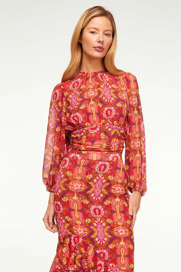 Women MISA Los Angeles Tops BEATRIZ TOP Chic Nostalgic Chiffon