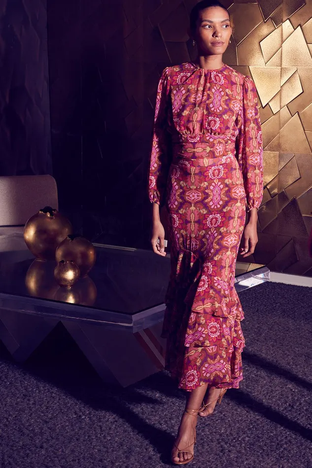 Women MISA Los Angeles Tops BEATRIZ TOP Chic Nostalgic Chiffon