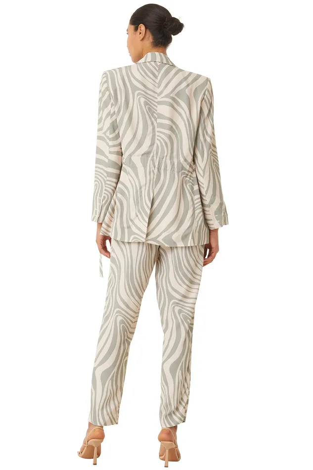 Women MISA Los Angeles Tops KELSEY JACKET Abstract Zebra