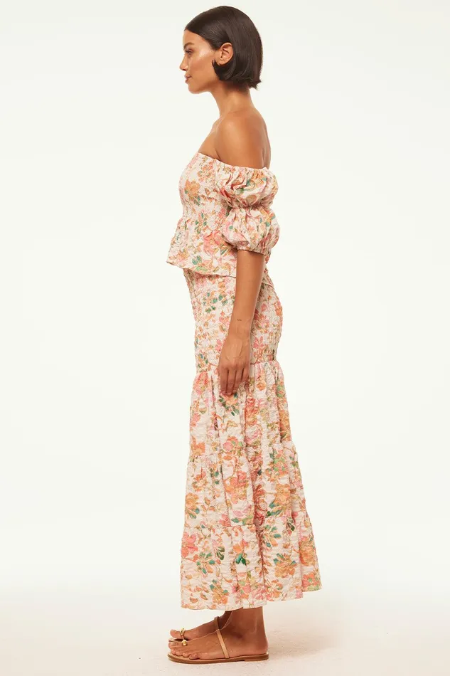 Women MISA Los Angeles Tops VIDA TOP Persimmon Crinkle