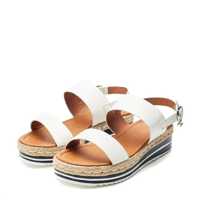 Women Moda In Pelle Wedge Sandals Periso Off White Porvair