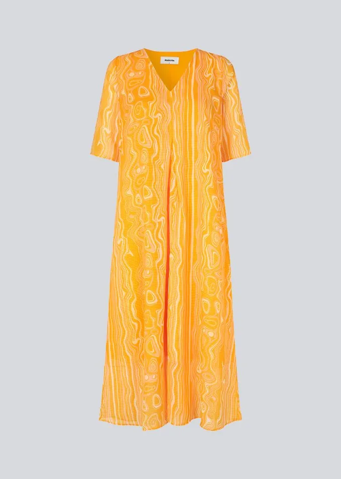 Women Modstrm Dresses DonteMD Long Print Dress Peachy Swirl Women Modstrm Dresses DonteMD Long Print Dress Peachy Swirl