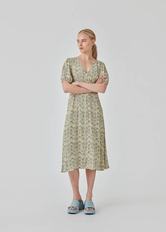 Women Modstrm Dresses RavenMD Long Print Dress Bobble Bloom Jade