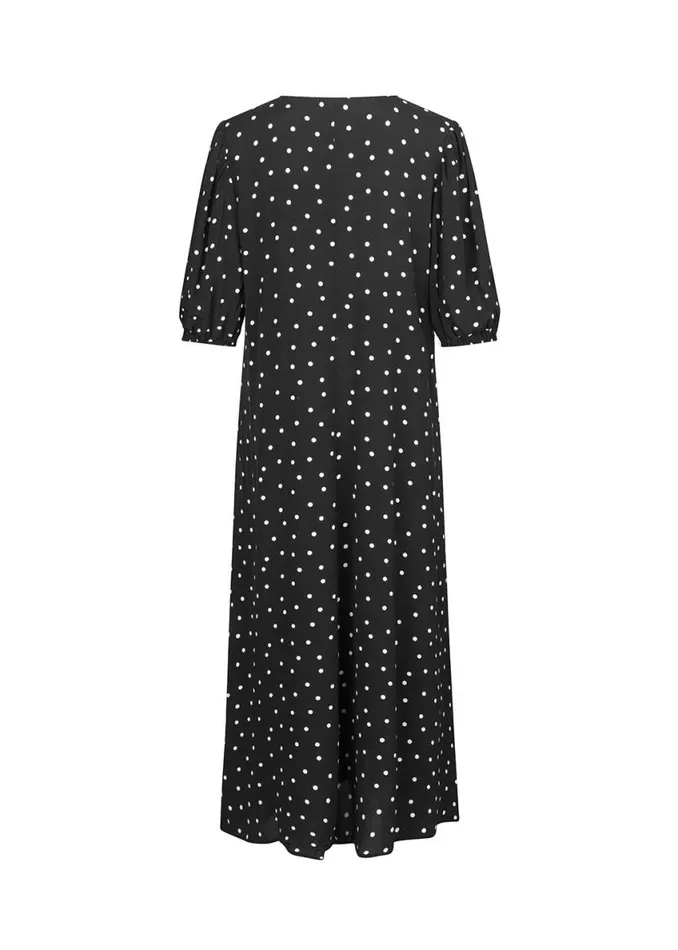 Women Modstrm Dresses RidderMD Print Dress Black Polka Dot Women Modstrm Dresses RidderMD Print Dress Black Polka Dot
