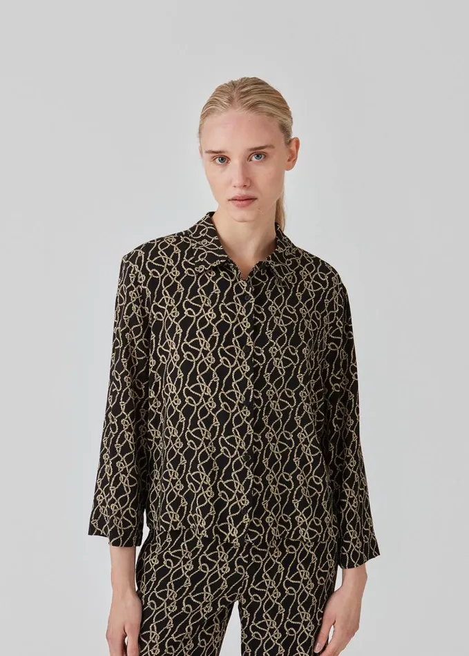 Women Modstrm Shirts FelineMD Print Shirt Fall Rope
