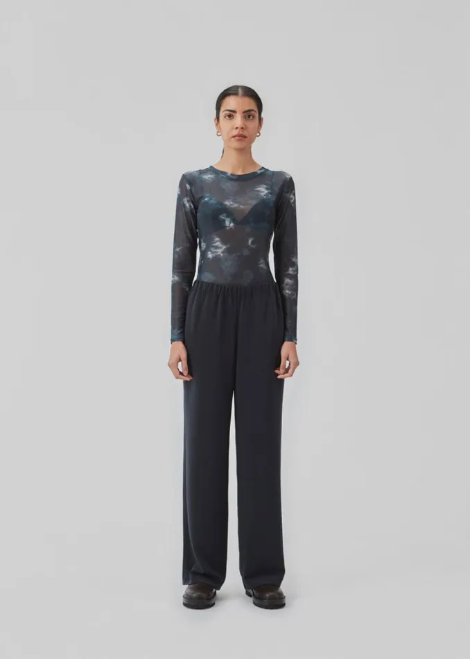 Women Modstrm Tops CliffordMD LS Print Top Midnight Tie Dye