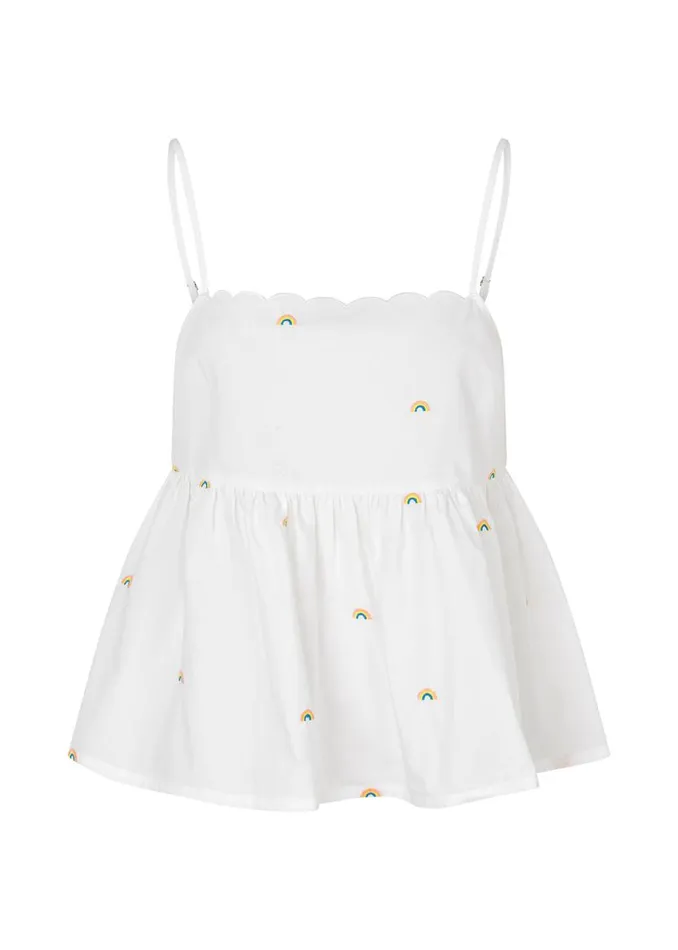 Women Modstrm Tops PernilleMD Strap Top Soft White Women Modstrm Tops PernilleMD Strap Top Soft White