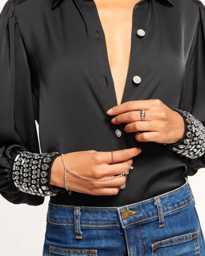 Women Monroe Button Down Top Soft Gold Ramy Brook Tops Women Monroe Button Down Top Soft Gold Ramy Brook Tops