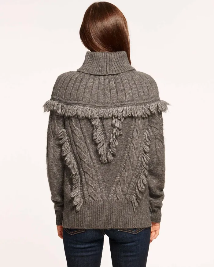 Women Mya Turtleneck Sweater Slate Grey Ramy Brook Tops Women Mya Turtleneck Sweater Slate Grey Ramy Brook Tops