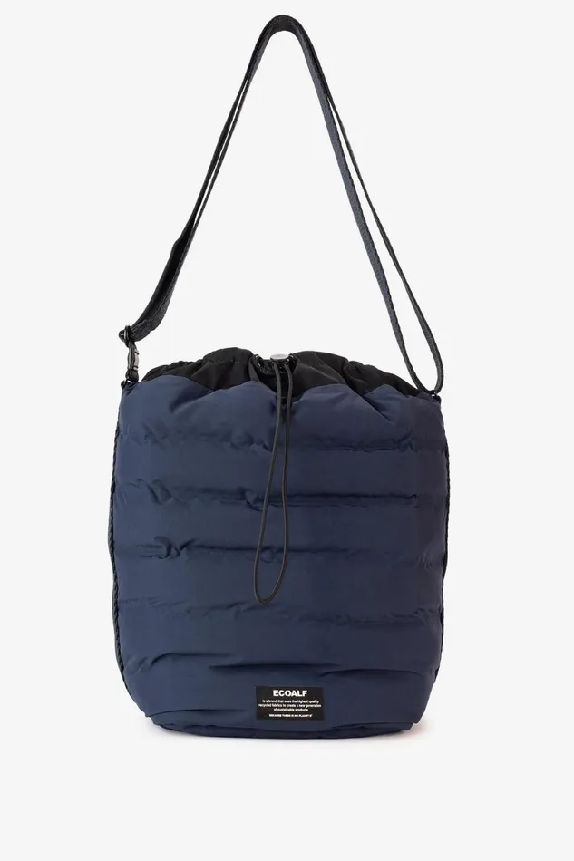 Women Navy Blue Pad Bucket Bag Ecoalf Handbags