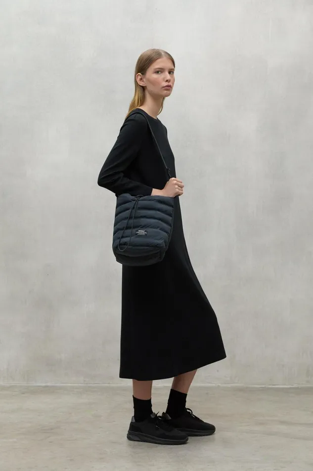Women Navy Blue Pad Bucket Bag Ecoalf Handbags