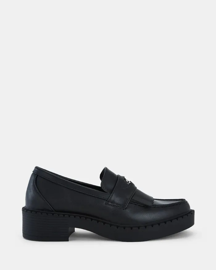 Women NOVO Shoes COSENZA Black Smooth Slip Ons Casuals