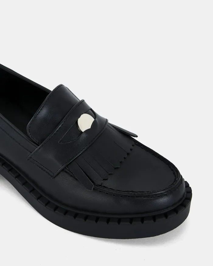 Women NOVO Shoes COSENZA Black Smooth Slip Ons Casuals