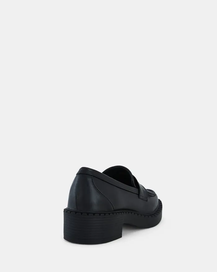 Women NOVO Shoes COSENZA Black Smooth Slip Ons Casuals