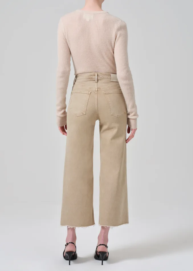 Women Petite Citizens Of Humanity Lyra Wide Leg Crop In Porcini
