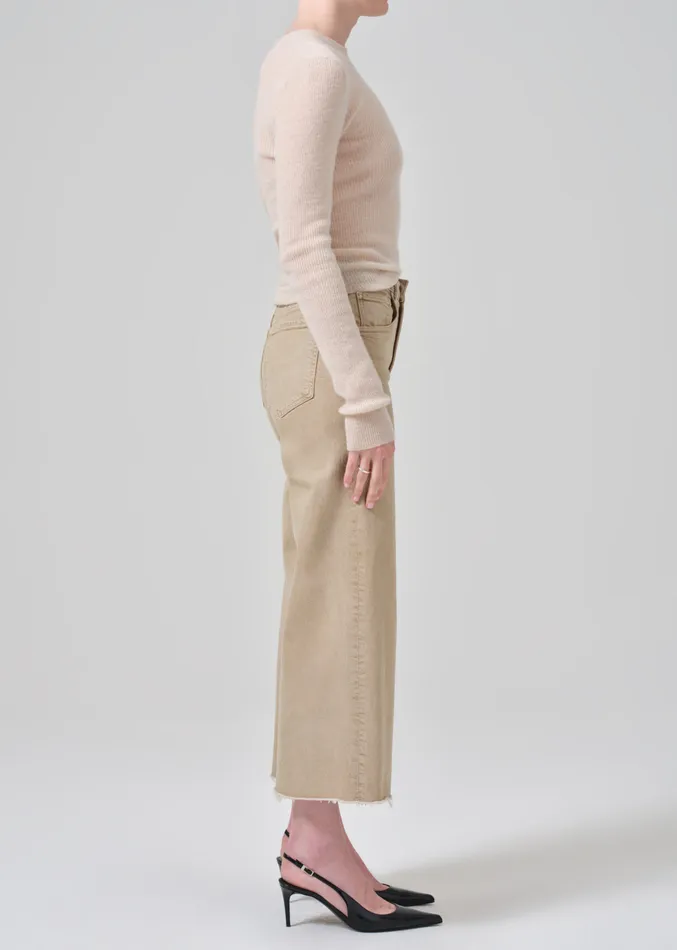 Women Petite Citizens Of Humanity Lyra Wide Leg Crop In Porcini