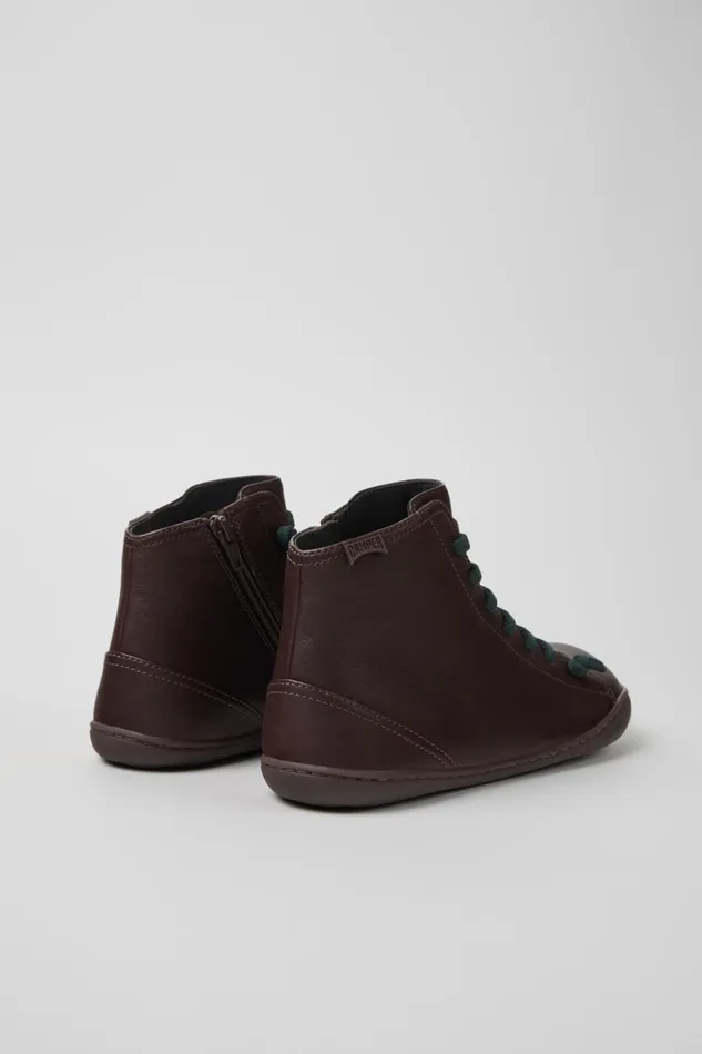 Women Peu Brown Leather Ankle Boots Camper Ankle Boots Women Peu Brown Leather Ankle Boots Camper Ankle Boots